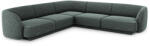 Micadoni Coltar modular Miley cu tapiterie din tesatura structurala, gri petrol (MIC_COR_140_F1_MILEY3)