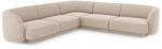 Micadoni Coltar modular Miley cu tapiterie din tesatura structurala, bej (MIC_COR_140_F1_MILEY2)