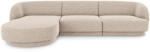 Micadoni Coltar modular Miley tapiterie din tesatura structurala si colt pe partea stanga, bej (MIC_LC_140_F1_MILEY2)