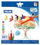 MILAN 431-es Aquarell színesceruza készlet ecsettel - 24 darabos (FR-0742324-4028758) - lurkojatek