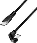 LogiLink Cablu alimentare si date LOGILINK, USB Type-C (T) la USB Type-C (T) la 180 grade, 1m, 2 x ecranat, aluminiu, Negru (CU0190)
