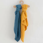 NEW BABY Muszlin pelenkák New Baby 60x80 cm 2 db kék, mustár színű - pindurka