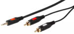 Vivanco Аудио кабел Vivanco - 46029, жак 3.5 mm/2x RCA, 1.5 m, черен (46029)