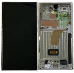 Samsung S918 Galaxy S23 Ultra Előlap Keret+LCD Kijelző+Érintőpanel, Lime Zöld+Égkék (GH82-30466G, GH82-30465G) Service Pack