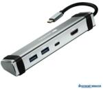 CANYON USB elosztó-HUB/dokkoló, USB-C/USB 3.0/HDMI, CANYON "DS-3 (CATDS03DG) - kecskemetirodaszer