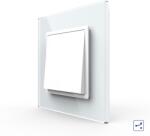 LIVOLO Intrerupator Simplu Mecanic si Cap Scara , 2 Module LIVOLO cu Rama din Sticla - Serie Noua