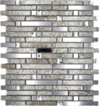  Mozaic sticlă-metal XCM GV908 argintiu 29, 8x33, 8 cm