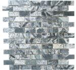  Mozaic cuarțit XMI 117 argintiu-negru 30, 5x32, 5 cm
