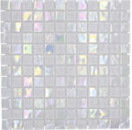 Mozaic piscină sticlă CM S100 alb 30, 4x30, 4 cm