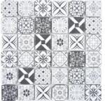  Mozaic Quadrat black&white 30x30 cm