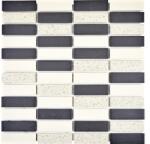  Mozaic piscină ceramic CU ST210 crem-negru 30x30 cm