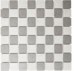  Mozaic piscină ceramic CCT 322, model șah, gri mix 30x30 cm
