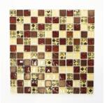  Mozaic sticlă-piatră naturală XCM CB25 mix multicolor 30x30 cm