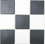  Mozaic piscină ceramic RAT 148 alb/negru 30x30 cm