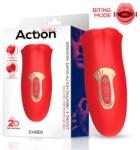 Action Ember Licking and Vibrating Mouth Shape Massager Red Vibrator