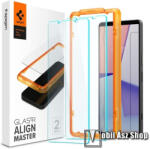 Spigen Sony Xperia 1 V (XQDQ62/B, XQ-DQ72), Spigen Alm FC üvegfólia, 2db, 9H, Sík részre (AGL06430)