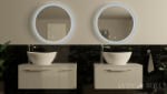 TMP LUX Touch fürdőszobai tükör - KEREK - LED világítással - érintő kapcsolóval - Ø 80 cm (00400933)