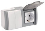MONO КЛЮЧ СХ5 И КОНТАКТ ОТКРИТ МОНТАЖ ip54 mono octans БЯЛ СИВ (mn-154-020001-181)