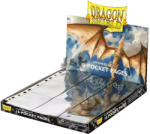 Dragon Shield Japanese size 18 zsebes lap, 11 lyukú oldaltöltésű kétoldalas - doboz (50db lap) - fekete, fényes