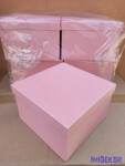  Papírdoboz kocka 20x20x13cm - Barackos Rózsaszín