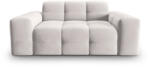 Micadoni Canapea Kendal cu 2 locuri si tapiterie din catifea, gri deschis (CanapeaKendal1set1) Canapea