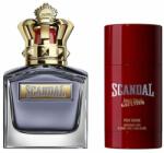 Jean Paul Gaultier Scandal Pour Homme rechargeable Set cadou, Apa de toaleta 100 ml + Deostick 75 g, Bărbați