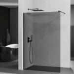 Mexen Kioto walk-in zuhanyfal - füstüveg / fekete profil - 100 cm (800-100-101-70-40) - miniwebshop