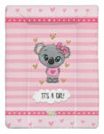  Babastar puha pelenkázó lap 50*70 cm - it's a girl ! koala rózsaszín - babyshopkaposvar