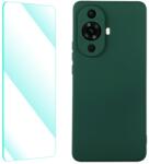 ENKAY SET ENKAY Husa din silicon si sticla 2D Huawei nova 11 verde inchis