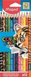 Maped Színes ceruza készlet, háromszögletű, MAPED "Color`Peps Animal", 12 különbözõ szín (12 db) (IMA832212)