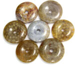  Piatra Pi din Fosil Coral Mineral Natural Donut 39-44 x 39-44 x 7-9 mm - 1 Buc