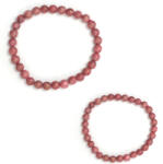 Bratara Rodonit Natural Diametru 54 mm Margele Rotunde - 6x6 mm - 1 Buc