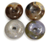  Piatra Pi din Agata Minerala Naturala Donut 27-29 x 27-29 x 9-11 mm - 1 Buc