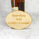  Natúr fa - Nagyszülőköszöntő tábla "Tegnap vőlegény. . " 13, 5cm - kosarbolt