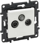 Legrand Niloé Step 863180 TV-R-SAT csillagpontos aljzat (1, 5 dB), fehér (Legrand 863180) (863180)