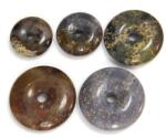  Piatra Pi din Agata Minerala Naturala Donut 27-44 x 27-44 x 8-12 mm - 1 Buc