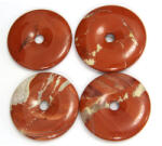  Piatra Pi din Jasp Rosu Mineral Natural Donut 57-59 x 57-59 x 7-9 mm - 1 Buc
