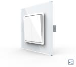 LIVOLO Intrerupator Dublu Mecanic Cap Scara LIVOLO cu Rama din Sticla - Serie Noua