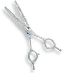 Akashi Super Cut P60 - Foarfeca de filat dreapta dublu zimtata cu 21 de dinti 6 inch (SC-P60)