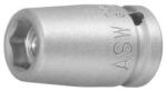 ASW Cap cheie tubulara cu magnet 1/4" 10mm, ASW (70036) Set capete bit, chei tubulare