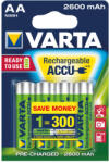 VARTA Ready to Use 5716 AA 2600mAh 4db előtöltött akku (5716101404)