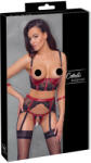 Cottelli Bondage - Matt, csipkés mellemelő szett (piros) (22212411041) - szexaruhaz