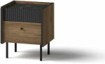  PRESTIGO P12 éjjeliszekrény - warmia dió / fekete (DL81425)