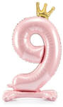 Partydeco Talpas számos lufi 33" (84cm) fólia szám, számjegy, 9 csak levegővel tölthető, Rózsaszín (LUFI826868)