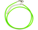  Műbőr nyaklánc kapoccsal - almazöld