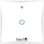 Mentor Intrerupator cap scara Smart WiFi Mentor ES010 150W 2.4GHz touch cu nul sticla securizata alb