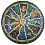 Woodbest Zodiákus horoszkóp - különleges fa kirakó 343db /35cm x 35cm/