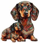 Woodbest Tacskó család - különleges fa kirakó 300db /37cm x 40cm/