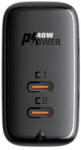  Fali töltő Acefast A9, 2x USB-C, PD 40W (cárna)