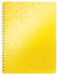 Leitz Wow - Spirálfüzet A4 vonalas 80 lap sárga (46370016)
